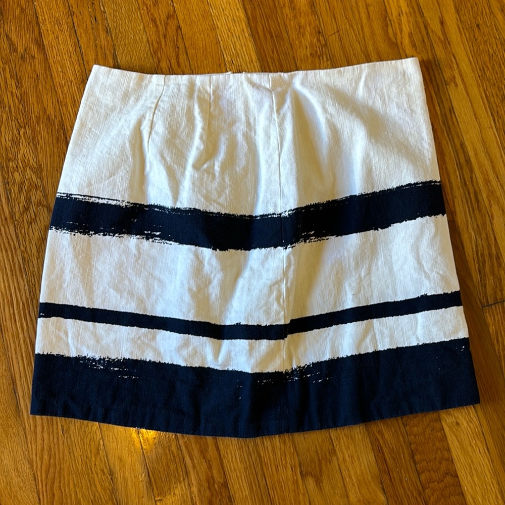 J Crew striped mini skirt